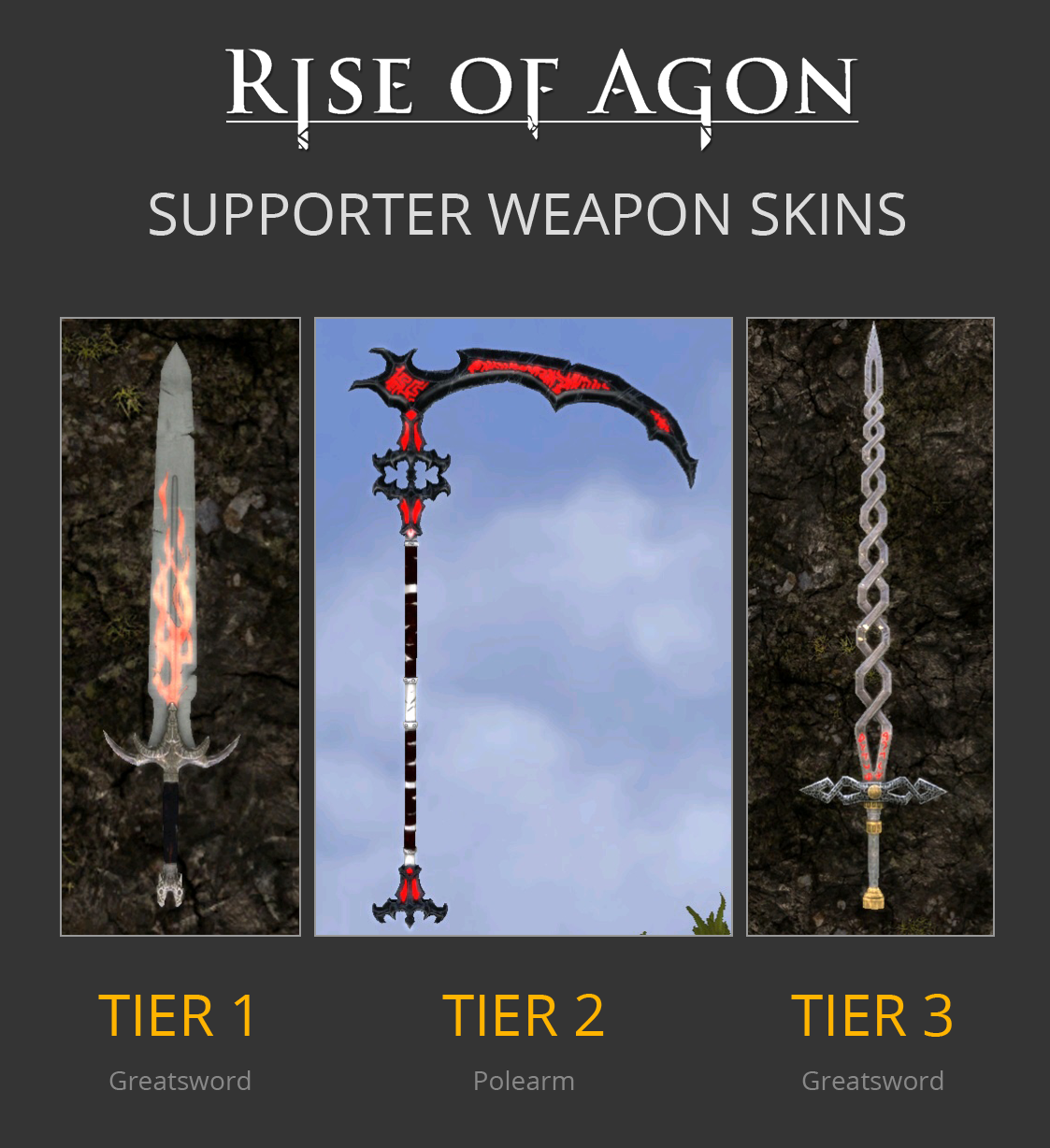 4 Supporter Skin - Shield and the 3 tiers